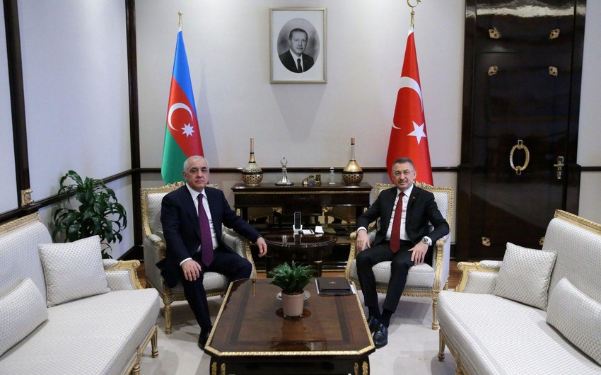 Azerbaijani PM sends letter to Vice President of Turkey