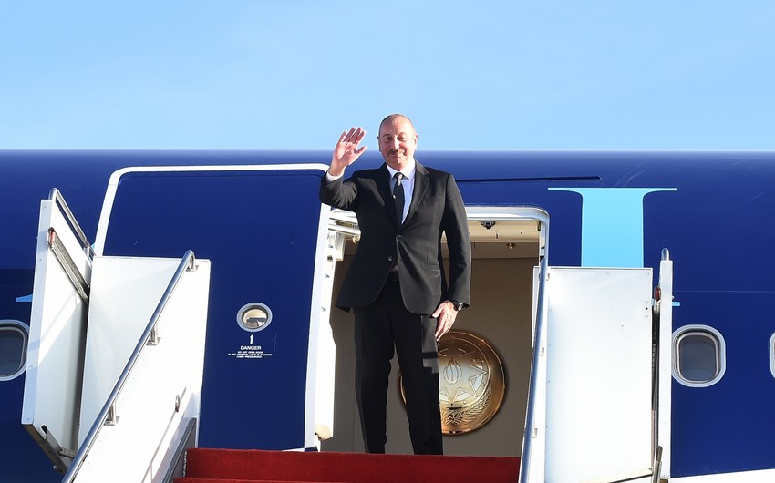 President Ilham Aliyev completes his working visit to Kazakhstan