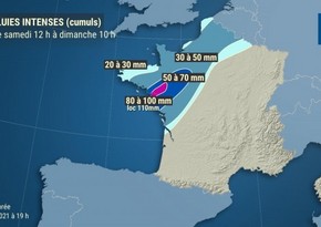 Во Франции ввели красный и оранжевый уровни погодной опасности