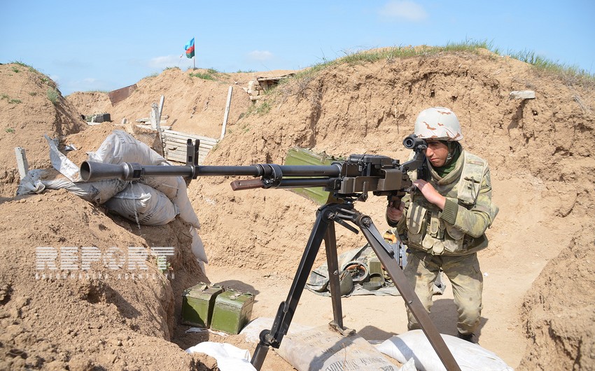 Ermənistan silahlı qüvvələri iriçaplı pulemyotlardan da istifadə etməklə atəşkəsi 119 dəfə pozub