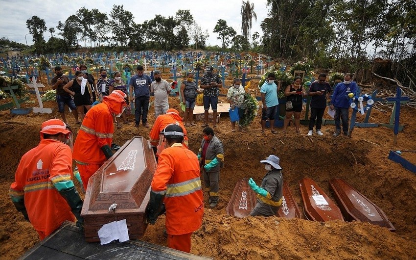 Braziliyada bir gündə 1 349 nəfər pandemiyanın qurbanı oldu
