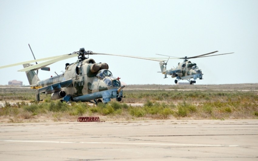 К учениям TurAz Qartalı - 2015 присоединились боевые вертолеты - ВИДЕО