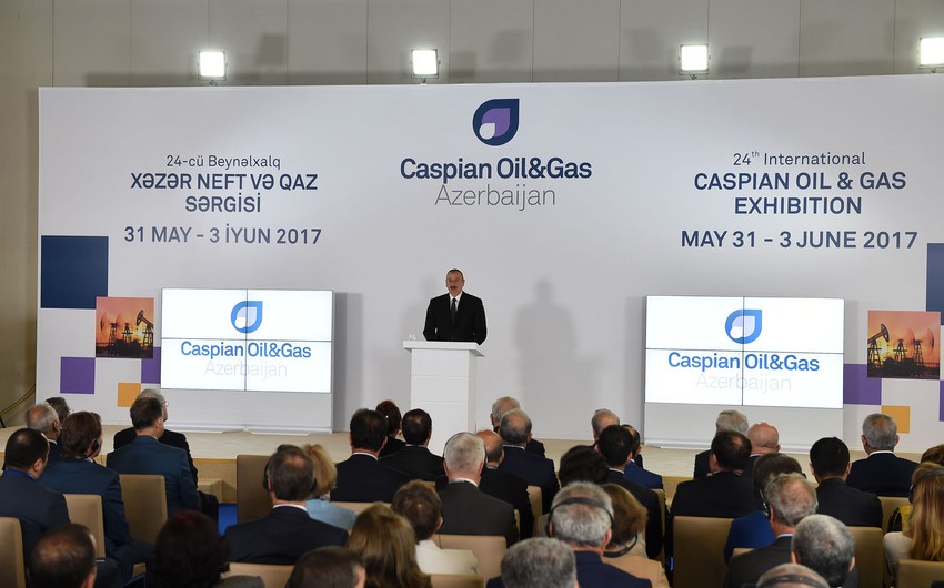 President Ilham Aliyev attends opening of Caspian Oil&Gas 2017 in Baku