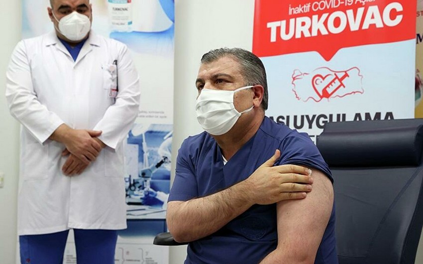Министр здравоохранения Турции привился вакциной TURKOVAC