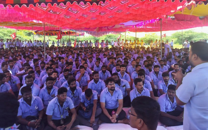 Half of Samsung's India factory workers go on strike