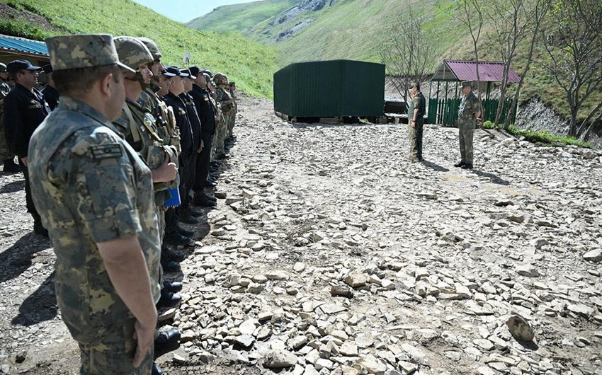 Leadership of Azerbaijan's Defense Ministry inspects combat training of units