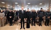 President Ilham Aliyev attends farewell ceremony for crew members who perished in plane crash