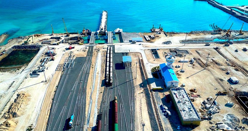 Qazaxıstanın Kurık dəniz limanı vasitəsilə yükdaşımaların həcmi 15 % artıb 
