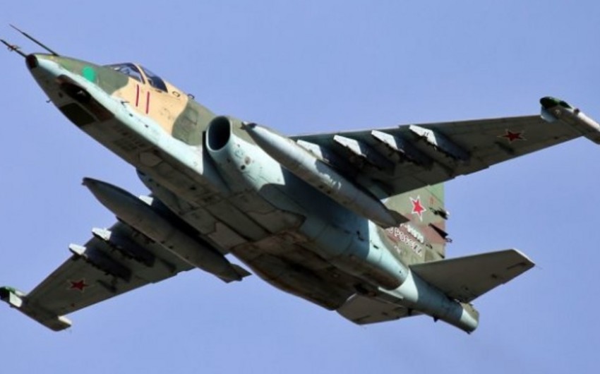 Russian Su-25 fighter destroyed in Kherson