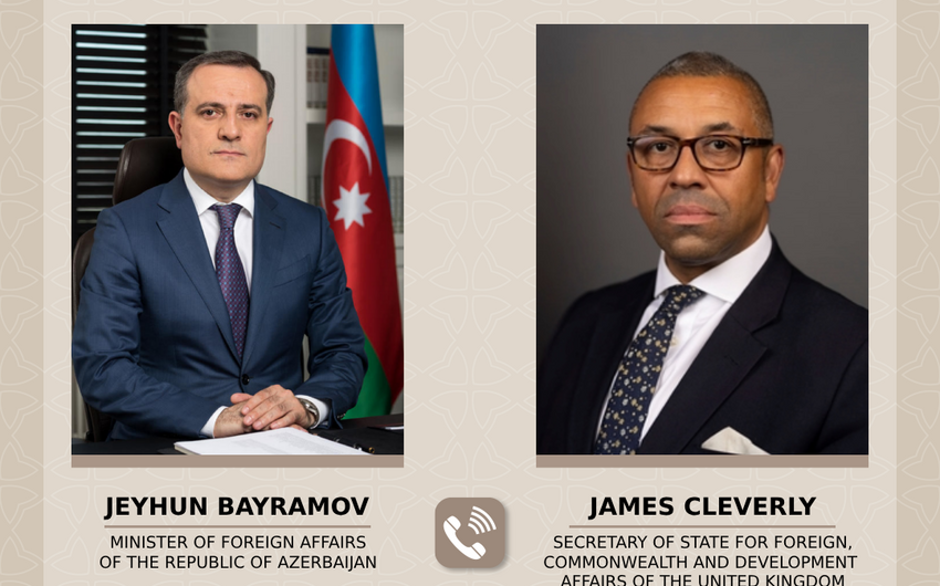 Jeyhun Bayramov, James Cleverly speak on phone