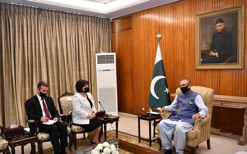 Sahibə Qafarova Pakistan prezidenti ilə görüşüb
