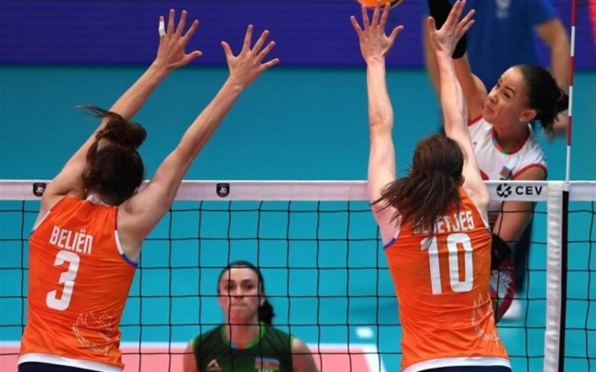 Чемпионат Европы по волейболу: Сборная Азербайджана проиграла Нидерландам - ФОТО
