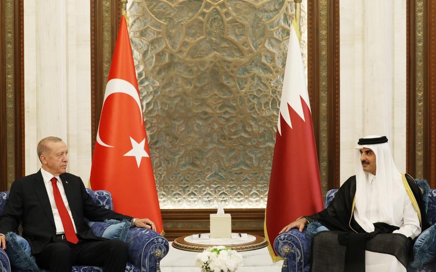 Turkish president, Emir of Qatar holding talks in Doha