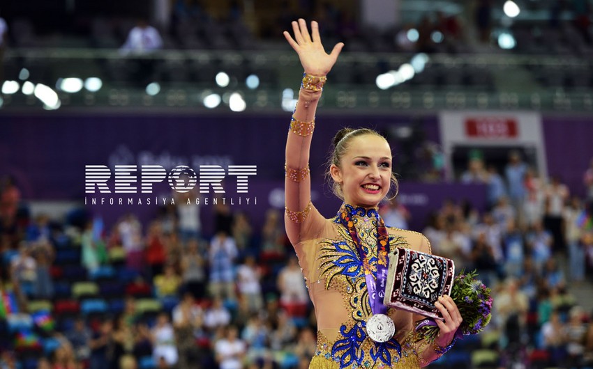 Azərbaycan gimnastı Bakı 2015də gümüş medal qazanıb