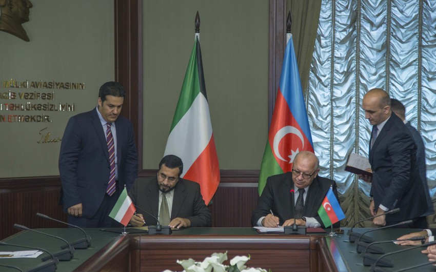 Азербайджан и Кувейт подписали межправительственное соглашение о воздушном сообщении