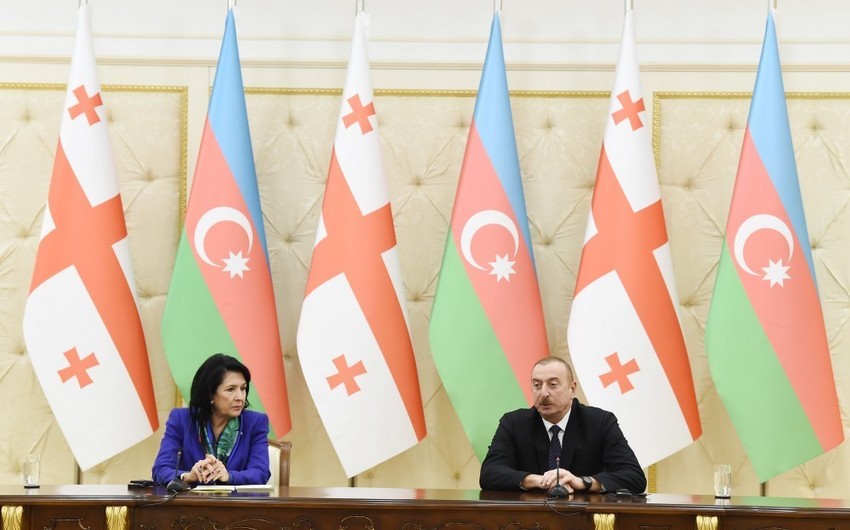Azerbaijani, Georgian presidents made press statements