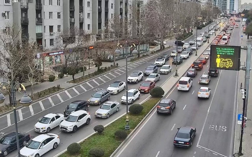Bakıda sıxlıq olan küçə və prospektlər açıqlanıb