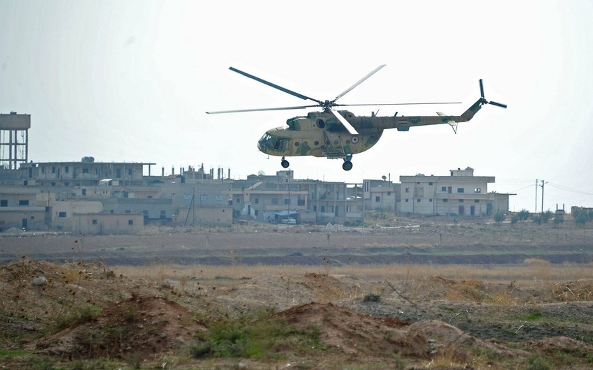 Suriyada hərbi helikopter qəzaya uğrayıb, 2 nəfər ölüb