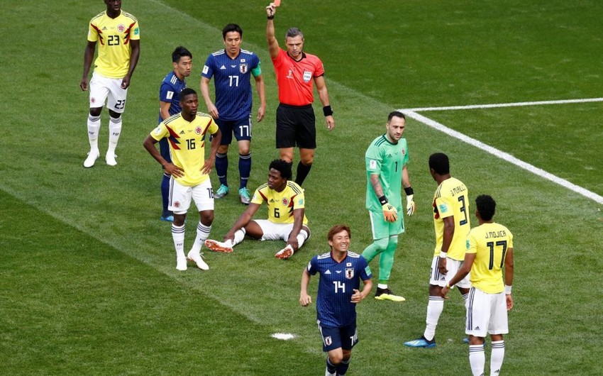 World Cup 2018: First red card shown