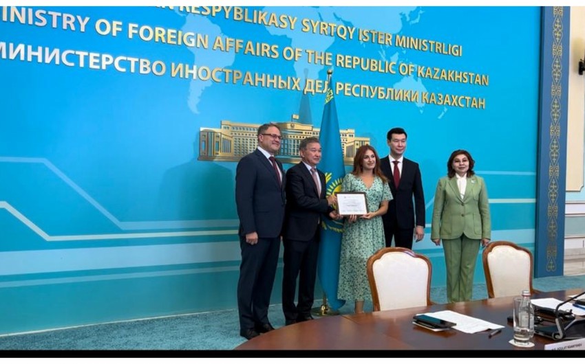 Kazakh deputy FM presents diploma to Report’s employee 