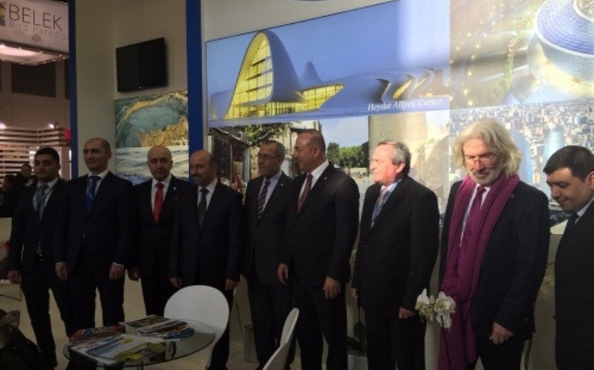 Mevlut Cavusoglu visited Azerbaijani stand at exhibition ITB 2015