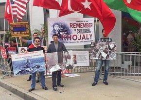 Group of Azerbaijanis and Turks living in Los Angeles held a rally - PHOTOS