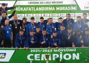 Azərbaycan I Divizionunun medalçıları mükafatlandırılıb