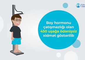 Boy hormonu çatışmazlığı olan 450 uşaq pulsuz dərmanla təmin olunub
