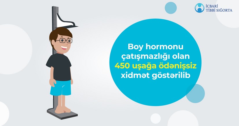 Boy hormonu çatışmazlığı olan 450 uşaq pulsuz dərmanla təmin olunub