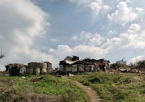 Оставленные боевые позиции на дороге Шуша-Ханкенди