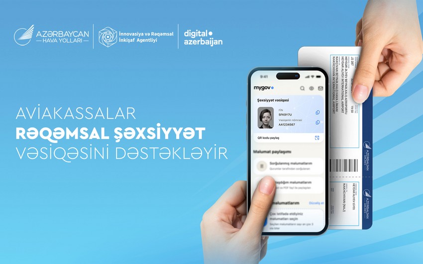 Naxçıvana aviabiletləri rəqəmsal şəxsiyyət vəsiqəsi ilə almaq mümkün oldu