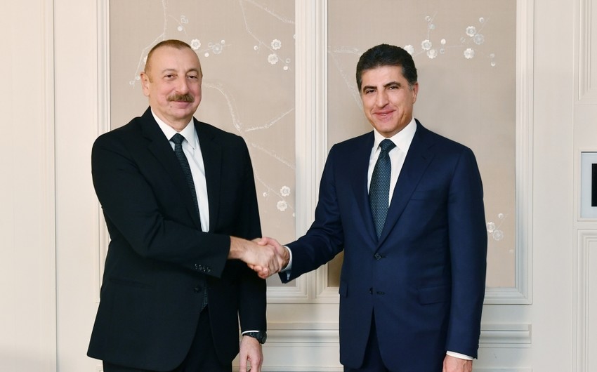В Мюнхене состоялась встреча Ильхама Алиева с главой регионального правительства Иракского Курдистана