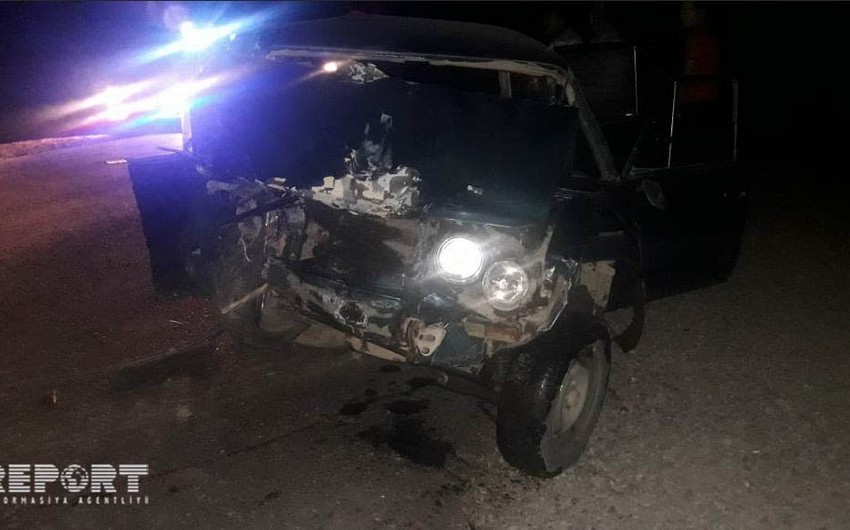 В регионе Азербайджана столкнулись два автомобиля - ФОТО
