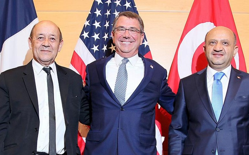 Defense ministers of Turkey, US and France had a trilateral meeting