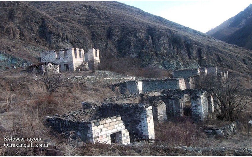 Footage from Kalbajar's Garakhanchalli village destroyed by Armenians