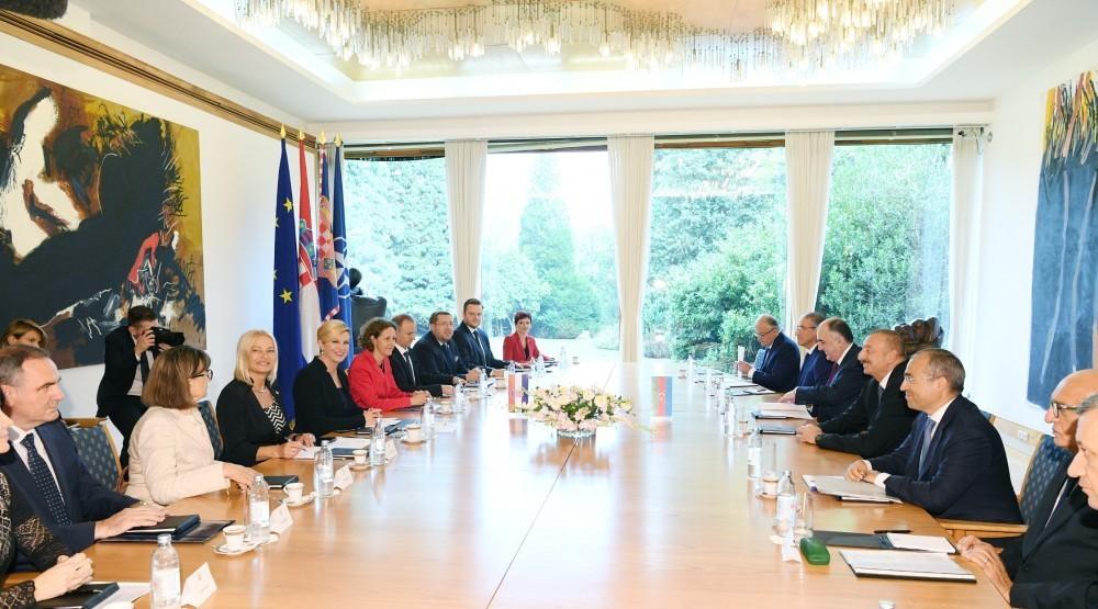 Presidents of Azerbaijan and Croatia meet in expanded format