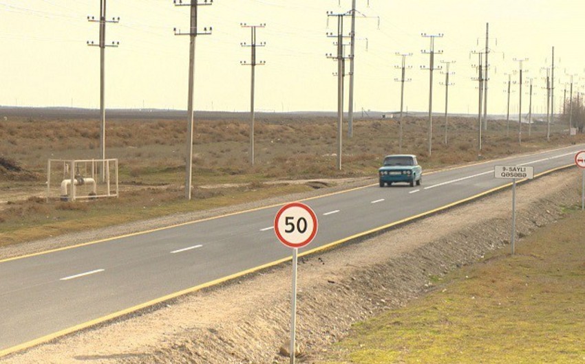 Biləsuvar rayonunda 23 km-lik yol istifadəyə verilib