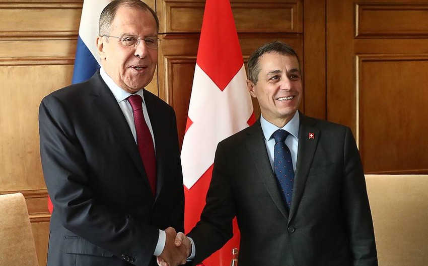 Swiss president meets Russia’s Sergei Lavrov