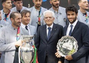 Президент и премьер Италии приняли футболистов сборной