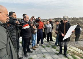 Foreign journalists visit Fuzuli and mosque in Mardinli