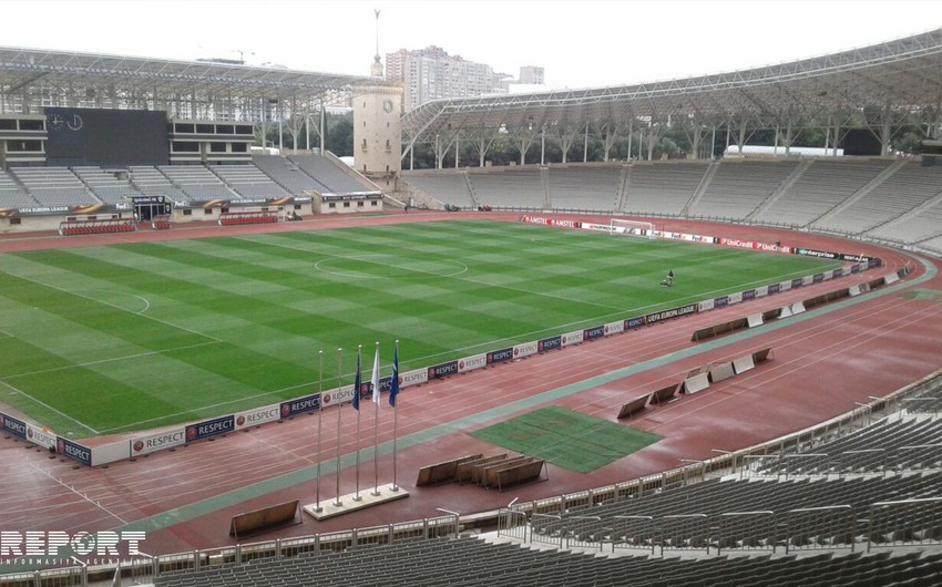 На Республиканском стадионе приступили к подготовке к матчу между Азербайджаном и Германией и Исламиаде