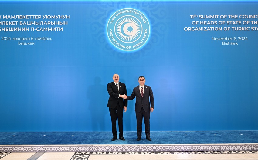 President Ilham Aliyev participating in 11th Summit of Heads of State of Organization of Turkic States in Bishkek