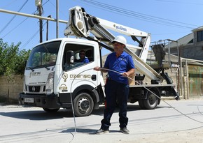 “Azərişıq” Binə qəsəbəsinin elektrik təsərrüfatını yeniləyir