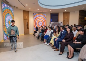 Students of boarding school present their works at Nine Senses Center