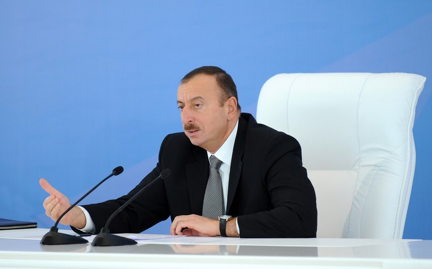 Ilham Aliyev: 'Seizing power APF-Musavat authority played a role in occupation of part of our lands'