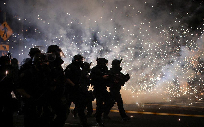 ABŞ-da polis qarışıqlıqların 50-dən çox iştirakçısını saxlayıb