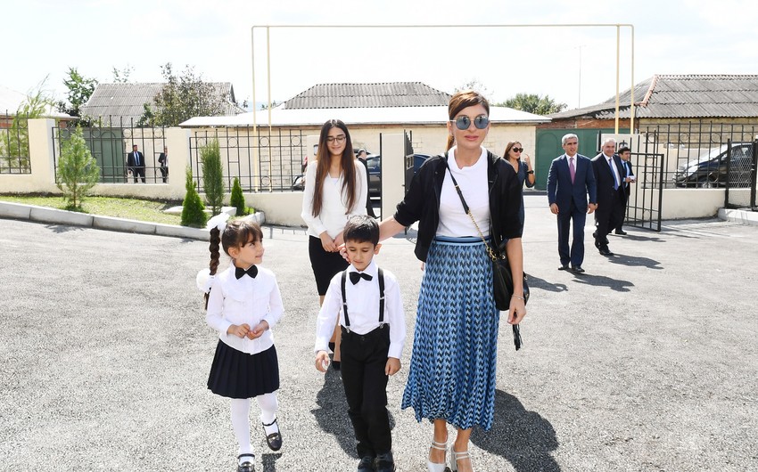 Мехрибан Алиева приняла участие в открытии детского сада в городе Исмаиллы - ОБНОВЛЕНО