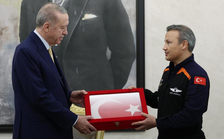 Erdogan meets with first Turkish astronaut