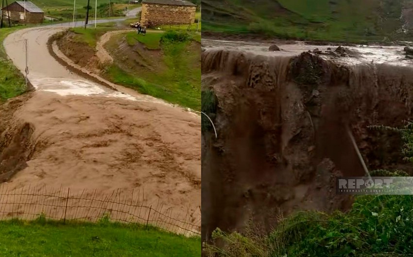 Torrential rains cause widespread damage in west of Azerbaijan