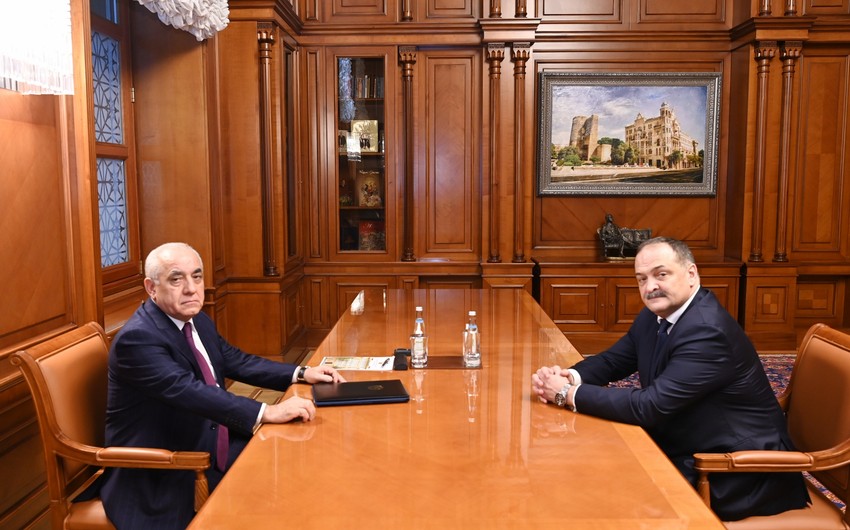 Azerbaijani PM meets head of Russia's Dagestan